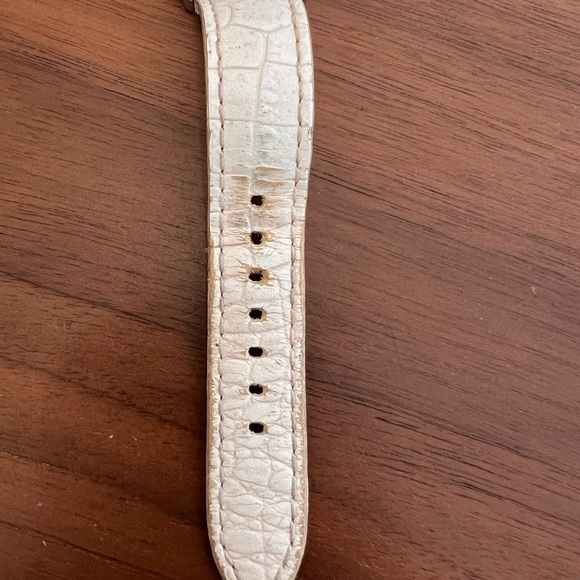 Michael Kors Silver and Cream Watch with Crystal Accents - Picture 3 of 5